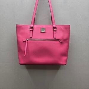 Dooney & Bourke Saffiano Shopper Tote Bag Bubble Gum Pink Barbiecore Y2k Revival